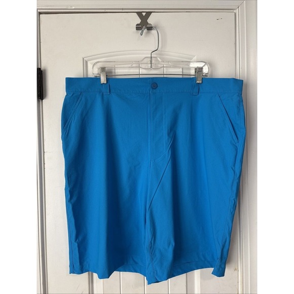 Under Armour Other - Under Armour Shorts Mens 40 Blue Teal Golf Performance Stretch Chino Flat Front